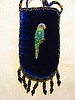 Royal blue cell ph. holder w/ parrot